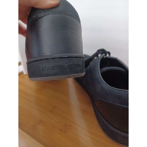 Louis Vuitton Offshore Damier Graphite Check Black Sneakers 8.5 LV or 9.5 US - Picture 6 of 16